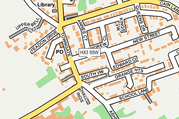 HX3 9SW map - OS OpenMap – Local (Ordnance Survey) HX3 9SW map - OS OpenMap – Local (Ordnance Survey)