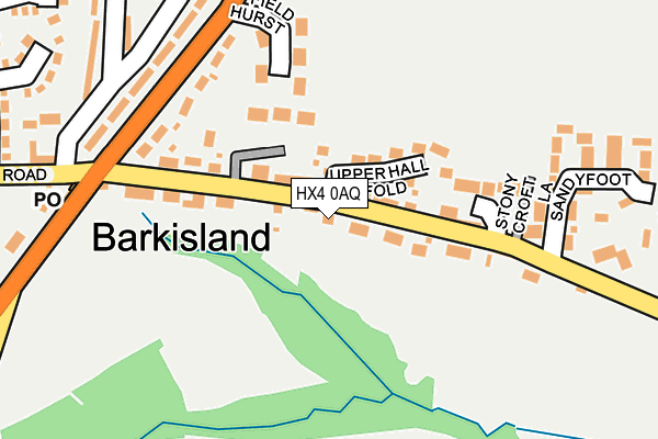 HX4 0AQ map - OS OpenMap – Local (Ordnance Survey) HX4 0AQ map - OS OpenMap – Local (Ordnance Survey)