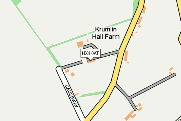 HX4 0AT map - OS OpenMap – Local (Ordnance Survey) HX4 0AT map - OS OpenMap – Local (Ordnance Survey)
