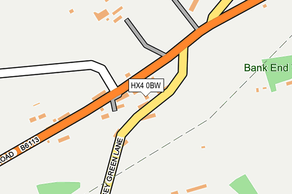 HX4 0BW map - OS OpenMap – Local (Ordnance Survey)