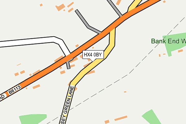 HX4 0BY map - OS OpenMap – Local (Ordnance Survey) HX4 0BY map - OS OpenMap – Local (Ordnance Survey)