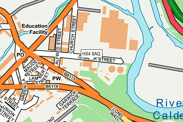 HX4 8AQ map - OS OpenMap – Local (Ordnance Survey) HX4 8AQ map - OS OpenMap – Local (Ordnance Survey)