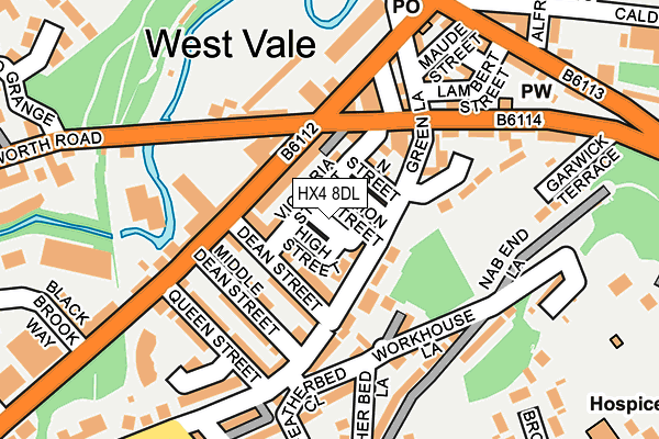HX4 8DL map - OS OpenMap – Local (Ordnance Survey) HX4 8DL map - OS OpenMap – Local (Ordnance Survey)