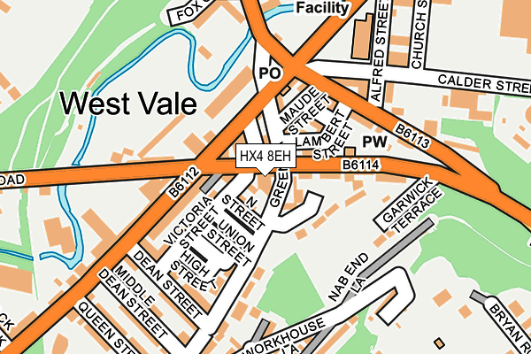 HX4 8EH map - OS OpenMap – Local (Ordnance Survey) HX4 8EH map - OS OpenMap – Local (Ordnance Survey)