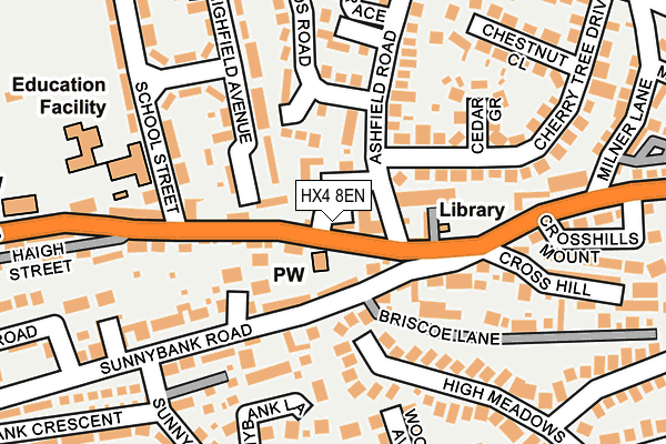 HX4 8EN map - OS OpenMap – Local (Ordnance Survey) HX4 8EN map - OS OpenMap – Local (Ordnance Survey)