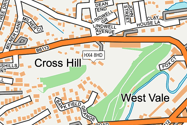 HX4 8HD map - OS OpenMap – Local (Ordnance Survey) HX4 8HD map - OS OpenMap – Local (Ordnance Survey)