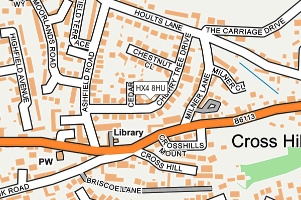 HX4 8HU map - OS OpenMap – Local (Ordnance Survey) HX4 8HU map - OS OpenMap – Local (Ordnance Survey)