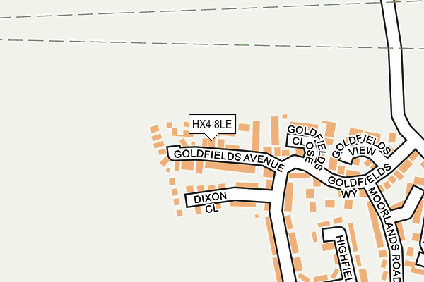 HX4 8LE map - OS OpenMap – Local (Ordnance Survey) HX4 8LE map - OS OpenMap – Local (Ordnance Survey)