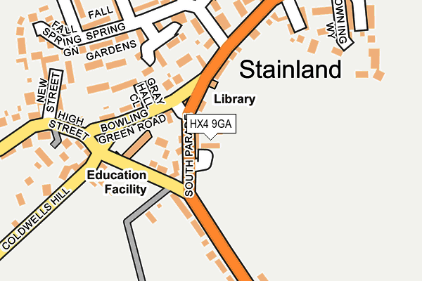 HX4 9GA map - OS OpenMap – Local (Ordnance Survey) HX4 9GA map - OS OpenMap – Local (Ordnance Survey)