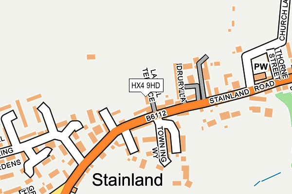 HX4 9HD map - OS OpenMap – Local (Ordnance Survey) HX4 9HD map - OS OpenMap – Local (Ordnance Survey)