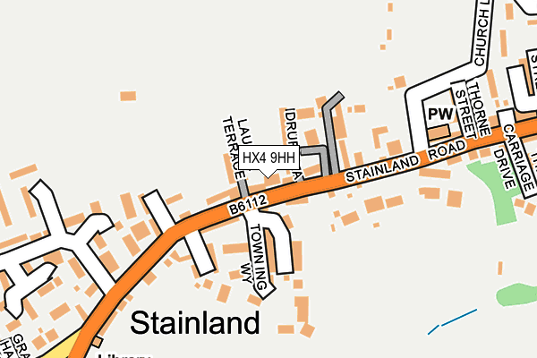 HX4 9HH map - OS OpenMap – Local (Ordnance Survey) HX4 9HH map - OS OpenMap – Local (Ordnance Survey)