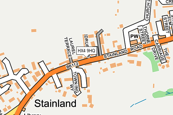 HX4 9HQ map - OS OpenMap – Local (Ordnance Survey) HX4 9HQ map - OS OpenMap – Local (Ordnance Survey)