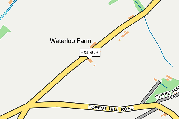 HX4 9QB map - OS OpenMap – Local (Ordnance Survey) HX4 9QB map - OS OpenMap – Local (Ordnance Survey)