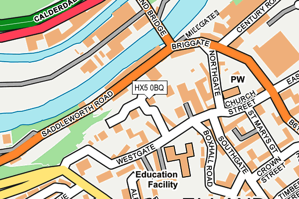 HX5 0BQ map - OS OpenMap – Local (Ordnance Survey) HX5 0BQ map - OS OpenMap – Local (Ordnance Survey)