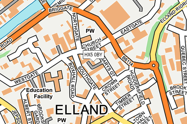 HX5 0BY map - OS OpenMap – Local (Ordnance Survey) HX5 0BY map - OS OpenMap – Local (Ordnance Survey)