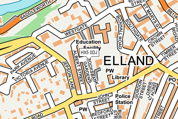 HX5 0DJ map - OS OpenMap – Local (Ordnance Survey) HX5 0DJ map - OS OpenMap – Local (Ordnance Survey)