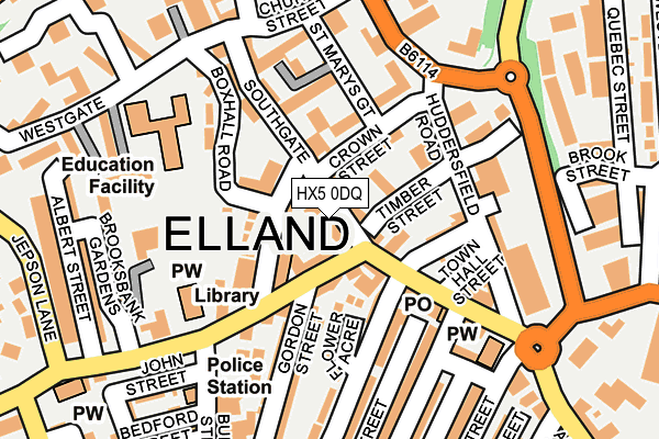 HX5 0DQ map - OS OpenMap – Local (Ordnance Survey) HX5 0DQ map - OS OpenMap – Local (Ordnance Survey)