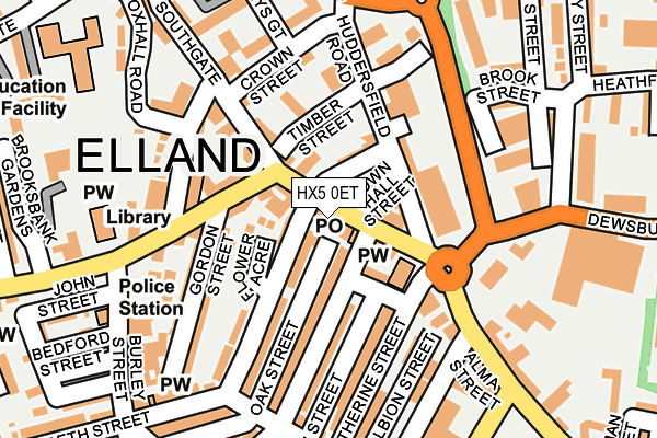 HX5 0ET map - OS OpenMap – Local (Ordnance Survey) HX5 0ET map - OS OpenMap – Local (Ordnance Survey)