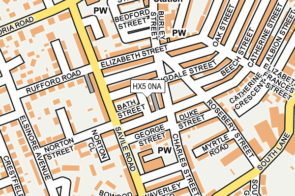 HX5 0NA map - OS OpenMap – Local (Ordnance Survey) HX5 0NA map - OS OpenMap – Local (Ordnance Survey)