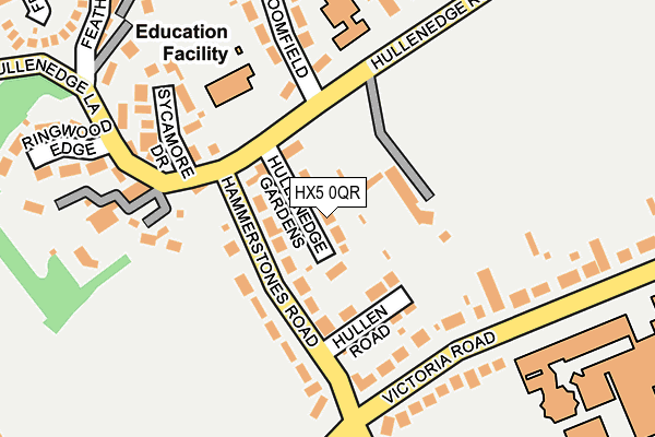 HX5 0QR map - OS OpenMap – Local (Ordnance Survey)