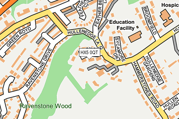HX5 0QT map - OS OpenMap – Local (Ordnance Survey)