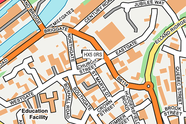 HX5 0RS map - OS OpenMap – Local (Ordnance Survey) HX5 0RS map - OS OpenMap – Local (Ordnance Survey)