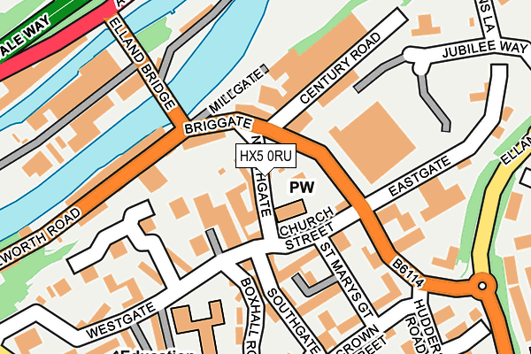 HX5 0RU map - OS OpenMap – Local (Ordnance Survey) HX5 0RU map - OS OpenMap – Local (Ordnance Survey)