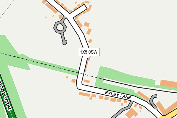 HX5 0SW map - OS OpenMap – Local (Ordnance Survey) HX5 0SW map - OS OpenMap – Local (Ordnance Survey)