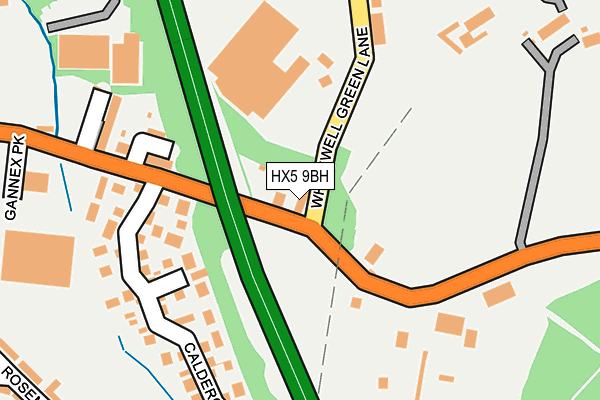 HX5 9BH map - OS OpenMap – Local (Ordnance Survey) HX5 9BH map - OS OpenMap – Local (Ordnance Survey)