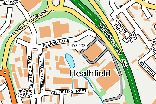 HX5 9DZ map - OS OpenMap – Local (Ordnance Survey) HX5 9DZ map - OS OpenMap – Local (Ordnance Survey)