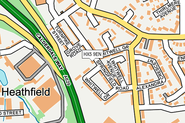 HX5 9EN map - OS OpenMap – Local (Ordnance Survey) HX5 9EN map - OS OpenMap – Local (Ordnance Survey)