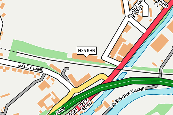 HX5 9HN map - OS OpenMap – Local (Ordnance Survey) HX5 9HN map - OS OpenMap – Local (Ordnance Survey)