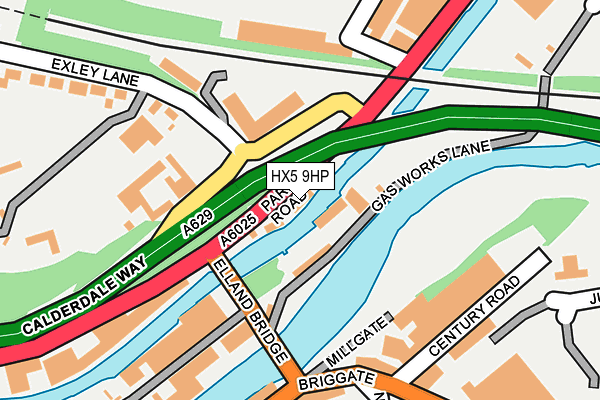HX5 9HP map - OS OpenMap – Local (Ordnance Survey) HX5 9HP map - OS OpenMap – Local (Ordnance Survey)