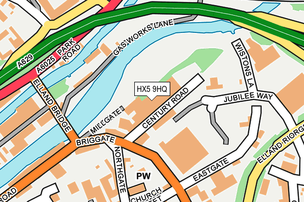 HX5 9HQ map - OS OpenMap – Local (Ordnance Survey) HX5 9HQ map - OS OpenMap – Local (Ordnance Survey)