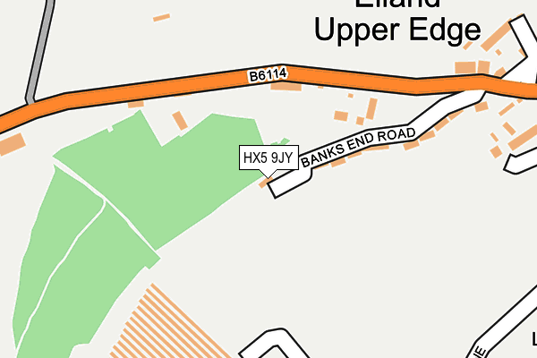 HX5 9JY map - OS OpenMap – Local (Ordnance Survey)