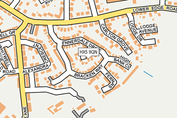 HX5 9QN map - OS OpenMap – Local (Ordnance Survey) HX5 9QN map - OS OpenMap – Local (Ordnance Survey)