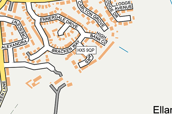 HX5 9QP map - OS OpenMap – Local (Ordnance Survey) HX5 9QP map - OS OpenMap – Local (Ordnance Survey)