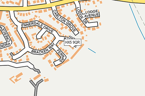 HX5 9QR map - OS OpenMap – Local (Ordnance Survey) HX5 9QR map - OS OpenMap – Local (Ordnance Survey)