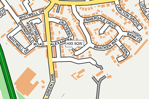 HX5 9QW map - OS OpenMap – Local (Ordnance Survey) HX5 9QW map - OS OpenMap – Local (Ordnance Survey)
