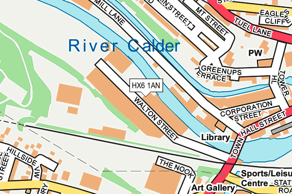 HX6 1AN map - OS OpenMap – Local (Ordnance Survey)