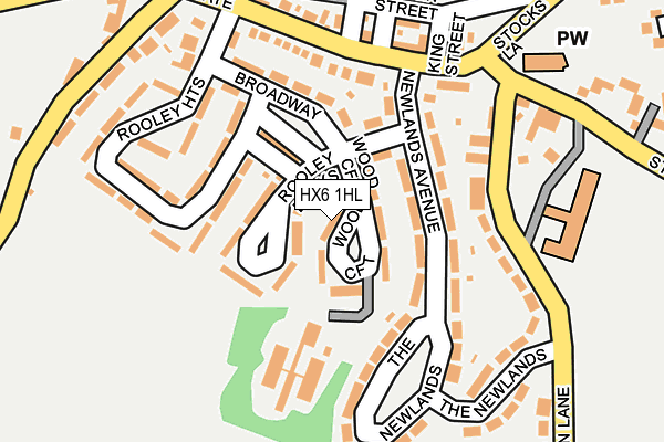 HX6 1HL map - OS OpenMap – Local (Ordnance Survey) HX6 1HL map - OS OpenMap – Local (Ordnance Survey)