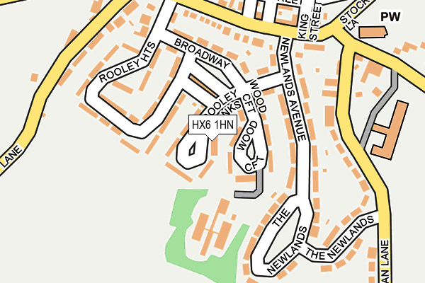 HX6 1HN map - OS OpenMap – Local (Ordnance Survey) HX6 1HN map - OS OpenMap – Local (Ordnance Survey)