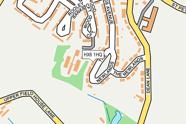 HX6 1HQ map - OS OpenMap – Local (Ordnance Survey)