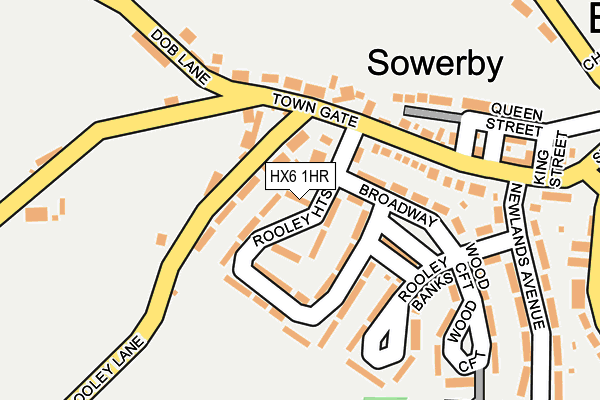 HX6 1HR map - OS OpenMap – Local (Ordnance Survey) HX6 1HR map - OS OpenMap – Local (Ordnance Survey)