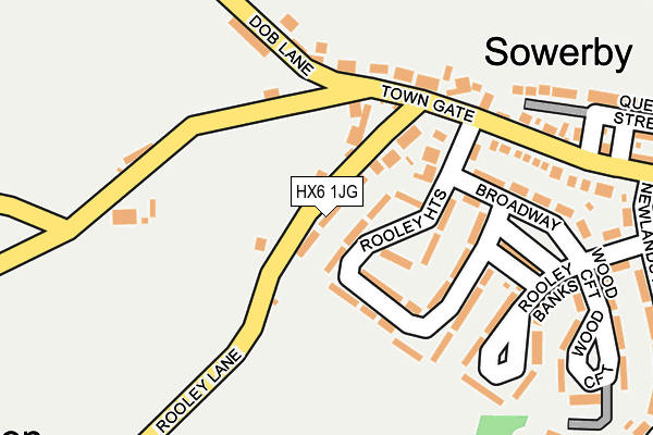 HX6 1JG map - OS OpenMap – Local (Ordnance Survey) HX6 1JG map - OS OpenMap – Local (Ordnance Survey)