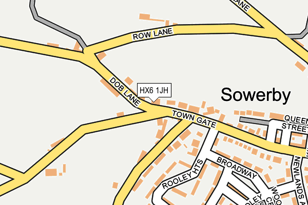 HX6 1JH map - OS OpenMap – Local (Ordnance Survey)