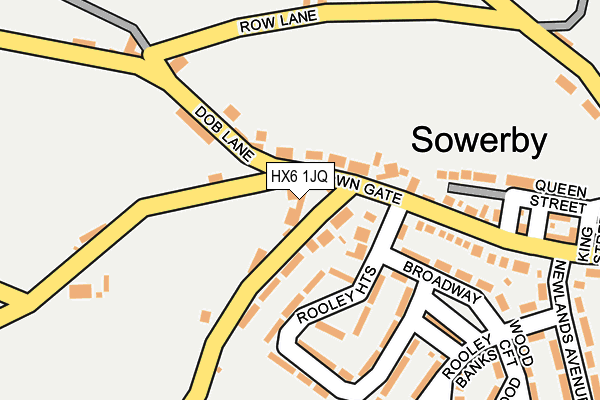 HX6 1JQ map - OS OpenMap – Local (Ordnance Survey) HX6 1JQ map - OS OpenMap – Local (Ordnance Survey)