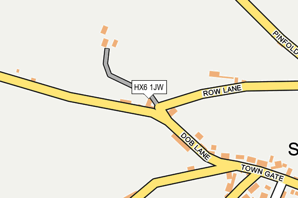 HX6 1JW map - OS OpenMap – Local (Ordnance Survey) HX6 1JW map - OS OpenMap – Local (Ordnance Survey)