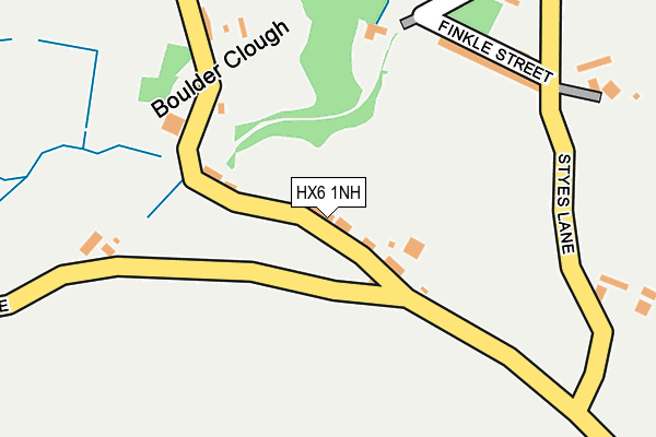 HX6 1NH map - OS OpenMap – Local (Ordnance Survey) HX6 1NH map - OS OpenMap – Local (Ordnance Survey)
