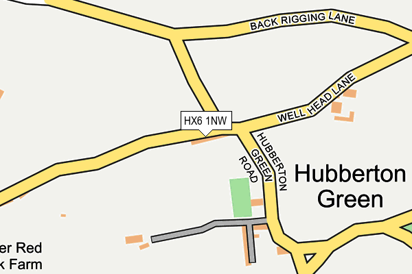 HX6 1NW map - OS OpenMap – Local (Ordnance Survey) HX6 1NW map - OS OpenMap – Local (Ordnance Survey)